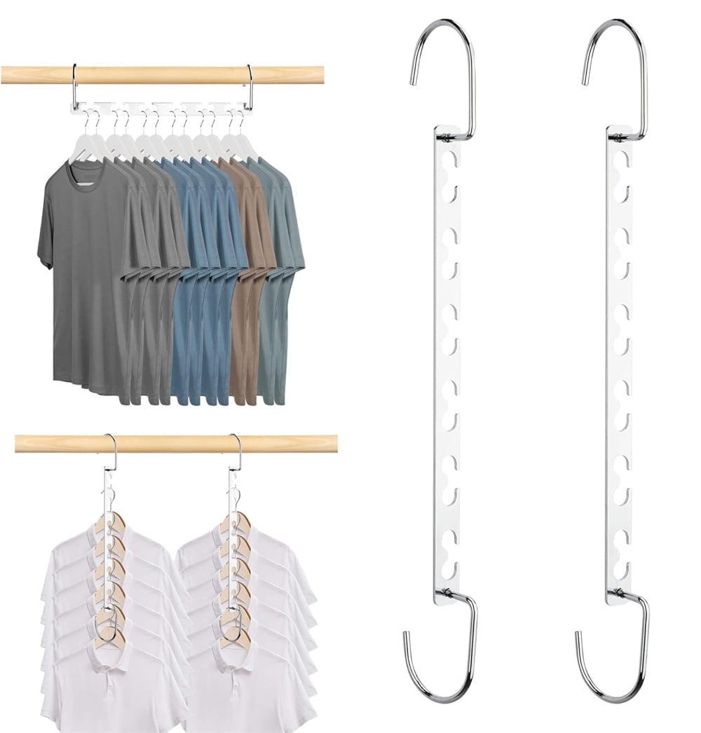 Multi Hanger Racks NOGIS Heavy-Duty Metal Hangers, Space Saver & Closet Organizer, Pack of ...