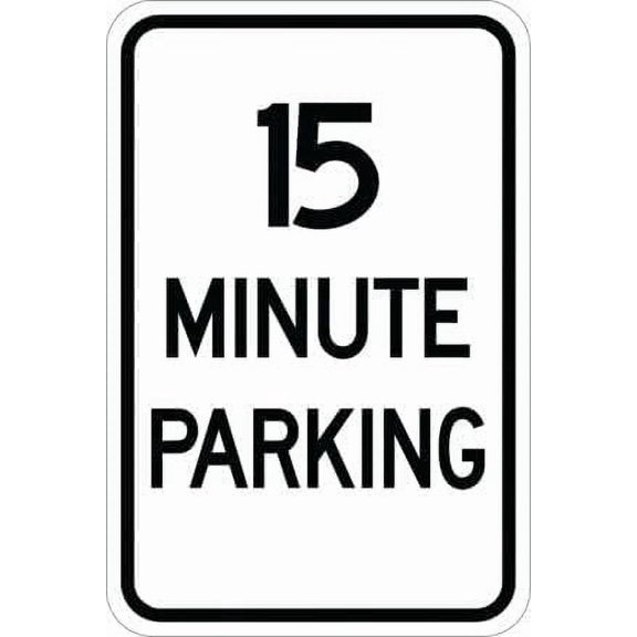 (2-Pack) Metal Tin Sign 15 Minute Parking Sign - 8x12 Inch - Caution Safety Warning Security Indoor & Outdoor Home Office Work
