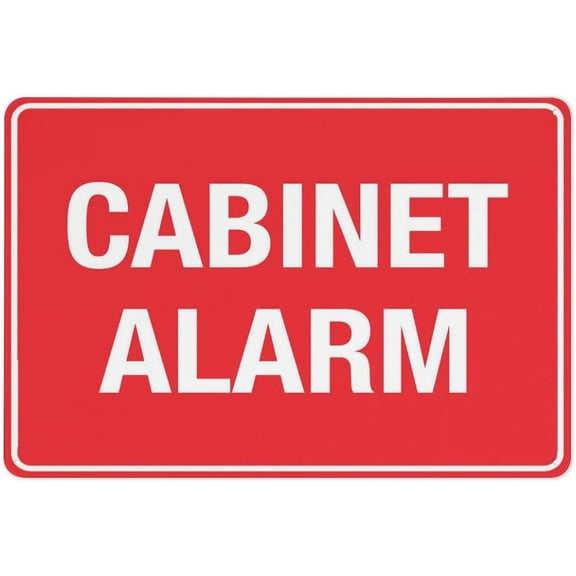 (2-Pack) Metal Tin Sign Aluminum Sign Cabinet Alarm 8"x12" Sun-Proof Rust-Free