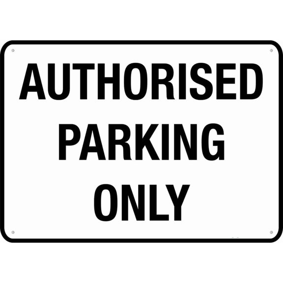 (2-Pack) Metal Tin Sign Authorised Parking Only Sign Signs Outdoor, Uv Printed 12 X 8 In, Weatherproof And Security Signs