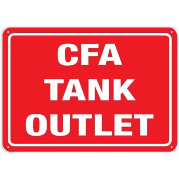 (2-Pack) Metal Tin Sign Cfa Tank Outlet Sign 12X8 Inch Sign Great For Garden And Yard Wall Decor
