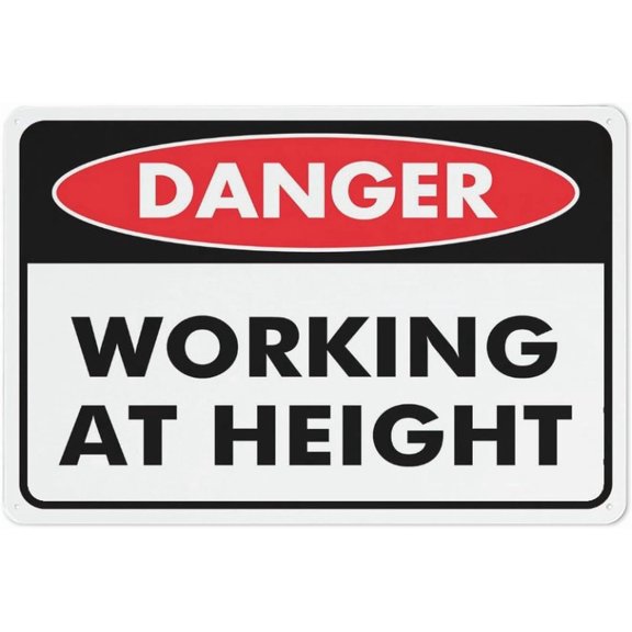 (2-Pack) Metal Tin Sign Danger Work Men Ahead Sign Signs 12X8 Inch Rust Free,Uv Ink Printing,Durable/Weatherproof Outdoor For Home