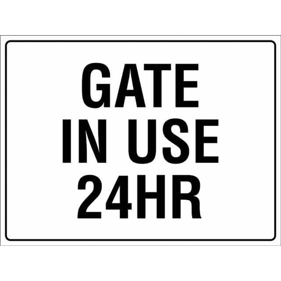 (2-Pack) Metal Tin Sign Gate In Use 24Hr Sign, 12 X 8 Inches Rust Free Weather Resistant Durable In Easy To Mount