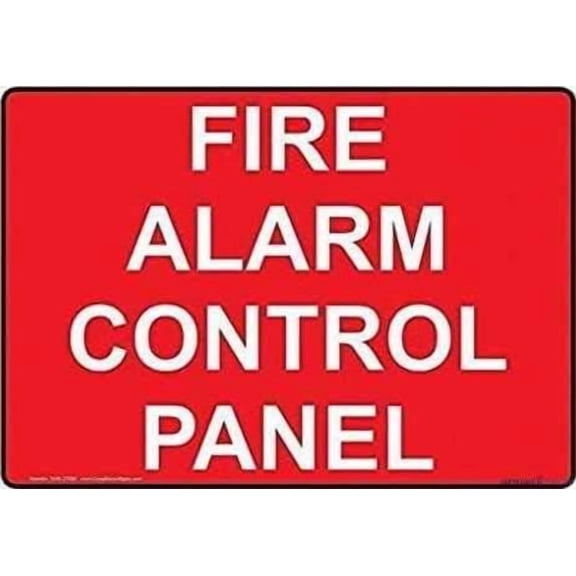 (2-Pack) Metal Tin Sign Indication Warning Sign Fire Alarm Control Panel Wall Art Outdoor Indoor 12x8 Inches Sign