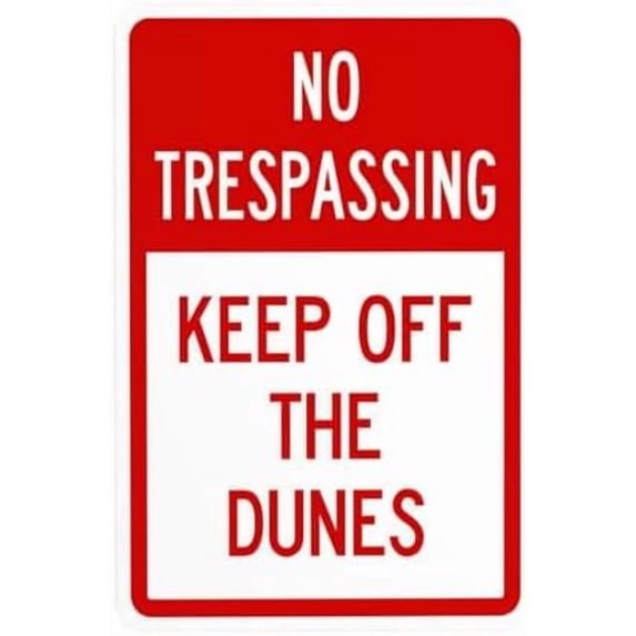 (2-Pack) Metal Tin Sign Keep Off The Dunes Warning,Private Property Security Metal Signs for Busines Home Outdoor Indoor Road Yard Garage Street Wall Caution Decor 8 x 12 Inch
