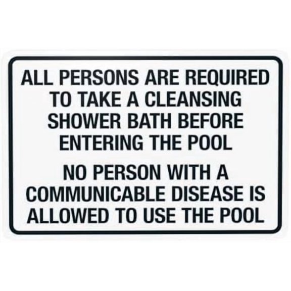 (2-Pack) Metal Tin Sign Massachusetts Shower Required Sign, Complies With State Of Massachusetts Pool Code Warning Signs, Use for Business Street Home Wall Decor 12 x 8 Inch