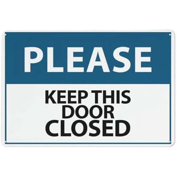 (2-Pack) Metal Tin Sign Please Keep This Door Closed Sign For Business 8"X12"