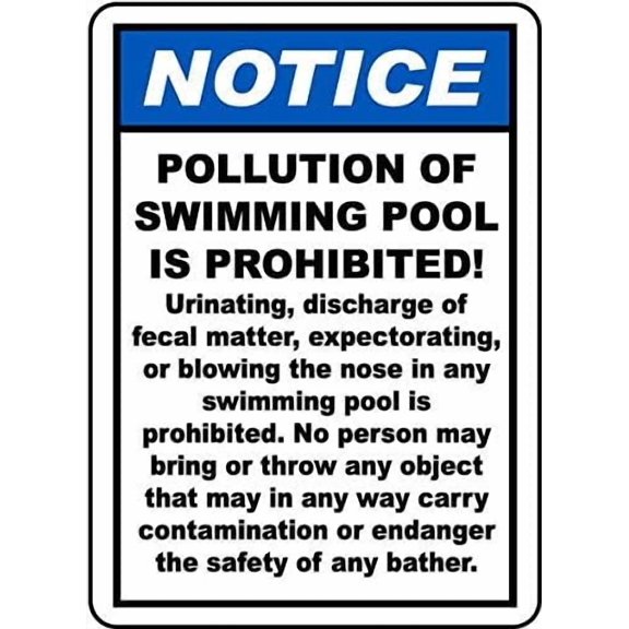 (2-Pack) Metal Tin Sign Pollution Of The Pool Prohibited Sign, Property Swimming Pool Rules Plaque for Home or Work, Pool Cleanliness Safety Sign, 8x12 Inch