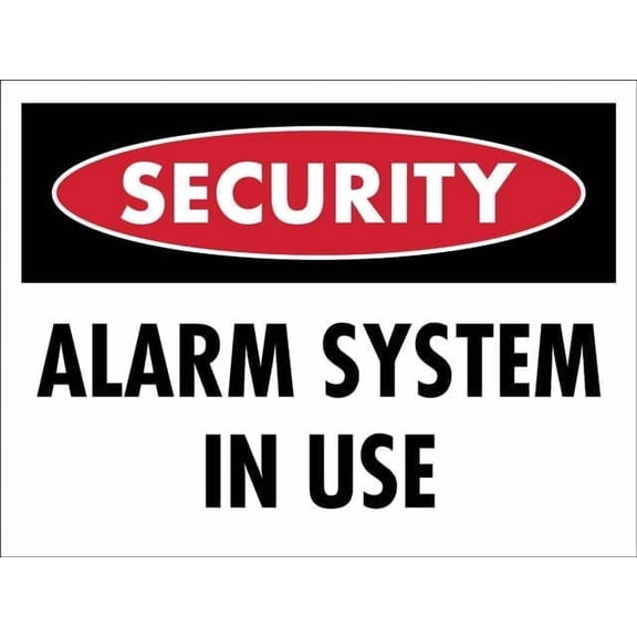 (2-Pack) Metal Tin Sign Security Alarm System In Rust Free Aluminum Sign - Printed With Professional Graphics - Easy To Mount - Indoor & Outdoor