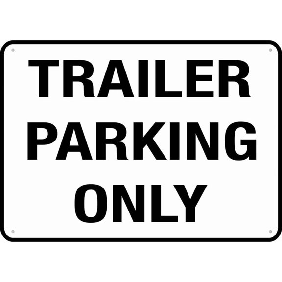 (2-Pack) Metal Tin Sign Trailer Parking Only Sign 12 X 8 Inch Rustproof Multicolor