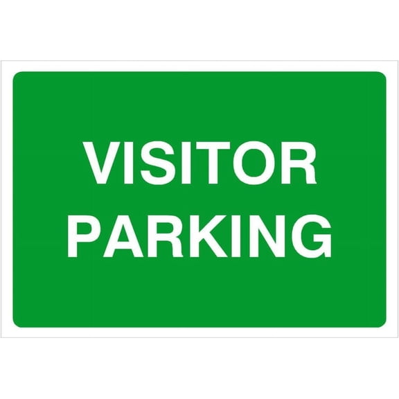 (2-Pack) Metal Tin Sign Visitor Parking Landscape Sign - 8x12 Inch - Caution Safety Warning Security Indoor & Outdoor Home Office Work