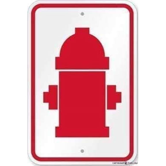 (2-Pack) Metal Tin Sign Wall Art Decoration - Fire Hydrant Decor 8x12 Inch Retro Look Home Club Bar Poster