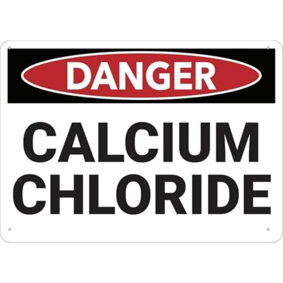 (2-Pack) Metal Tin Sign Warning Sign - Danger Calcium Chloride, Sign , for Garden, Yard Wall Decor, Durable Warning Sign, for Garage, Warehouse, Industrial Decor, 12X8 Inch