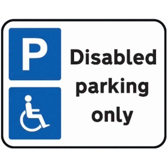(2-Pack) Metal Tin Sign Warning Sign - Disabled Parking Only, Road Sign, Site Security Notice Warning Caution, for Outdoor Indoor Use, 12X8 Inch