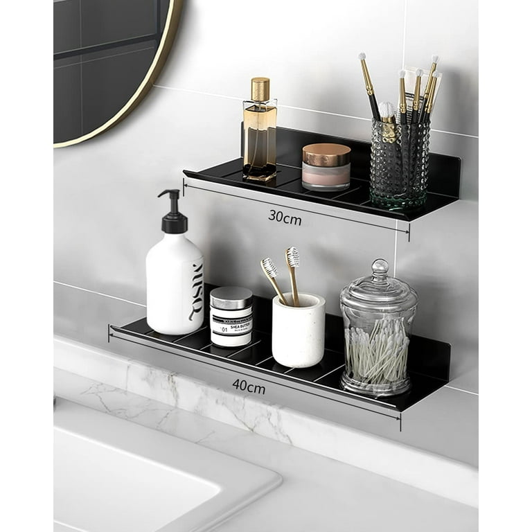 2 Pack Metal Wall Shelf Decor Floating Shelves,Bathroom Wall