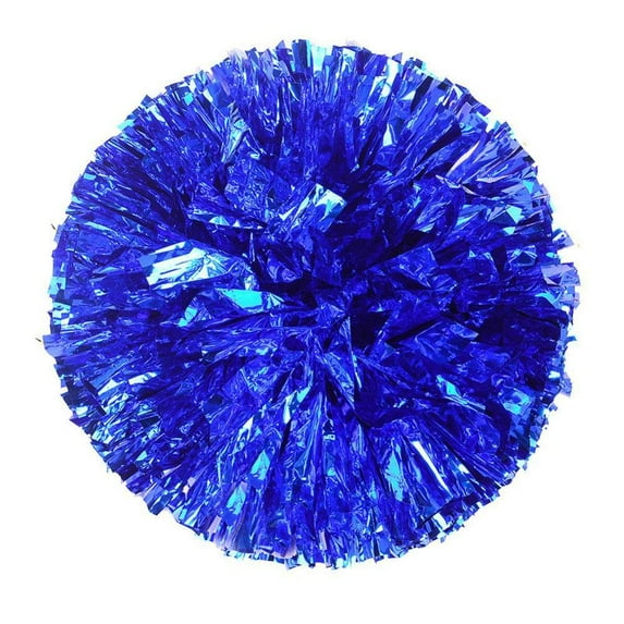 2 Pack Metallic Foil Cheerleader Pom Poms,Premium Cheerleader Pompoms Kit for Sports Party Dance Team Accessories