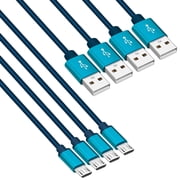 Micro USB Cable 2FT, ROFAY USB A Male to Micro USB Sync Charging Android Phone Charger Cable Compatible with PS4, Galaxy S7 Edge/S7/S6,Note 5 4, Blue