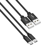 [2 Pack] Micro USB Cable 6FT, ROFAY USB A Male to Micro USB Sync Charging Android Phone Charger Cable Compatible with PS4, Galaxy S7 Edge/S7/S6,Note 5 4, Black