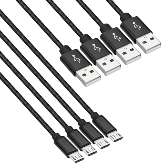 [4 Pack] ROFAY 6FT Micro USB Cable, USB A to Micro USB Charging Cable, Compatible with Android, PS4, Galaxy S7/S6, Note 5/4