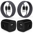 thumbnail image 1 of 2 Pack Micro USB Cable with Android Charger, Hootek 6FT USB A to micro cable High Speed Fast Charging Cable, usb cable micro with USB Wall Charger Fast Charger Adapter Plug, android charger block, 1 of 7