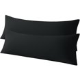 thumbnail image 1 of 2 Pack Microfiber Body Pillowcases Set, Soft and Cozy Long Pillows Covers, (Body pillow not included), 20" x 54", Black, 1 of 5
