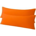 thumbnail image 1 of 2 Pack Microfiber Body Pillowcases Set, Soft and Cozy Long Pillows Covers, (Body pillow not included), 20" x 54", Orange, 1 of 5