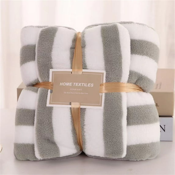 Microfiber Towels & Bath Towels, Towels & Bath Towel 2 Pack, Oversized, Soft, Super Absorbent and Fast Drying, Multipurpose Use for Sports, Fitness, Yoga, Cabana Stripe Grey
