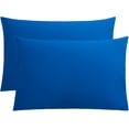 thumbnail image 1 of 2 Pack Microfiber Pillow Cases, 1800 Super Soft Pillowcases with Envelope Closure, Wrinkle, Fade and Stain Resistant Pillow Covers 20" x 30" Royal Blue, 1 of 6