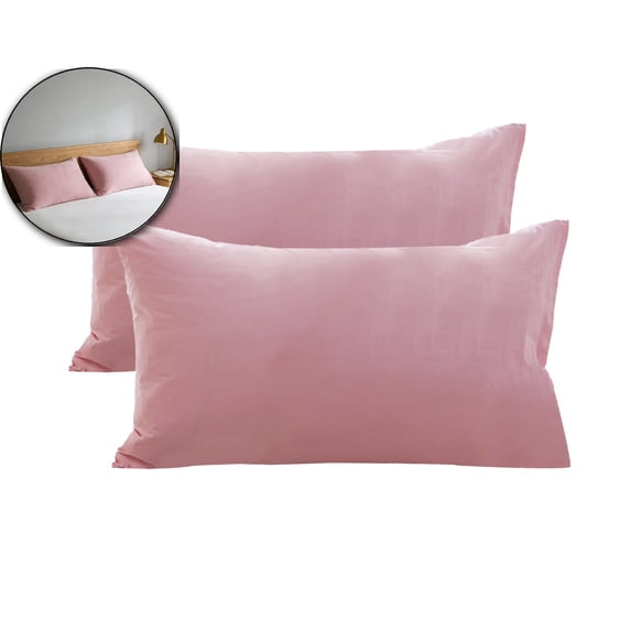 2 Pack Microfiber Pillow Cases, Soft Pillowcases with Envelope Closure, Wrinkle, Fade and Stain Resistant Pillow Covers