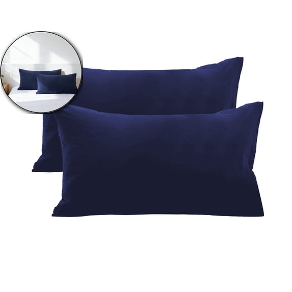 2 Pack Microfiber Pillow Cases, Soft Pillowcases with Envelope Closure, Wrinkle, Fade and Stain Resistant Pillow Covers