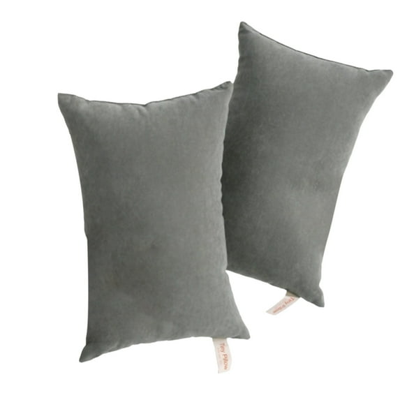 2 Pack Microfiber Travel Pillows,Breathable and Hypoallergenic ,Machine Washable,11" X 7" Sleeping Neck Pillow,Comfortable Pillow for Neck, Head, Back, Lumbar and Pelvic Support(Grey)