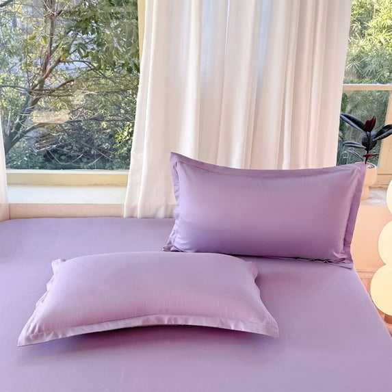 2 Pack Microfiber Pillowcases Set Standard Size Brushed Velvet Soft Pillow Covers Moisture Wicking Wrinkle Resistant Non Slip Pillow Cases for Hair and Skin Care Pair of Pillowcases