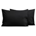 thumbnail image 1 of 2 Pack Microfiber Toddler Pillowcases with Zipper( Pillow not included ), Soft and Breathable Small Pillow Covers for Travel, Black, 13"×18", 1 of 5