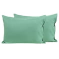 thumbnail image 1 of 2 Pack Microfiber Toddler Pillowcases with Zipper( Pillow not included ), Soft and Breathable Small Pillow Covers for Travel, Sea Green, 13"×18", 1 of 5