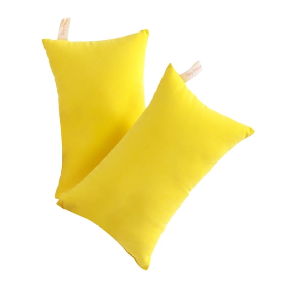 2 Pack Microfiber Travel Pillows,Soft Mini Pillows for Travel, Machine Washable,11" X 7" Sleeping Neck Pillow,Comfortable Pillow for Neck, Head, Back, Lumbar and Pelvic Support(Yellow)