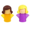 thumbnail image 1 of 2 Pack Microwave Cleaner Steam Angry-mama Easily Cleans the Crud In Minutes. Microwave Oven Cleaner Steam for Home or Office Kitchens (Yellow plus purple), 1 of 5