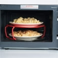 thumbnail image 1 of 2 Pack Microwave Folding Tray Microwave Stacker Cooker 2 Tier Microwave Plate Stacker Microwave Heating Layered Tray With Foldable Handles For Bowls Water Cups, 1 of 7