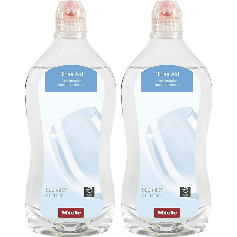 2 Pack Miele Dishwasher Rinse Aid for Sparkling Finish with Glass 