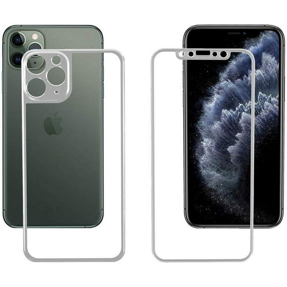 [2 Pack] Mignova iPhone 11 Pro Max Screen Protector, Front + Back 9H Hardened Tempered Glass Film [Anti-Scratch] [no Bubble] [3D Touch] for iPhone 11 Pro Max 6.5 inch Case (Silver)