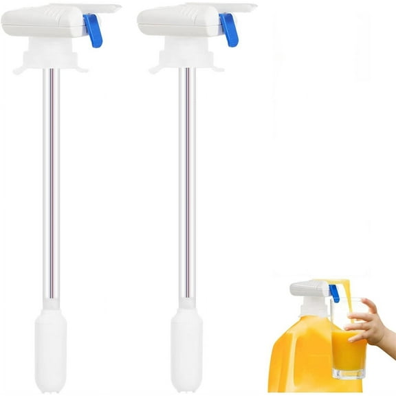 2 Pack Milk Dispenser for Fridge Gallon, NOGIS Automatic Drink Dispenser with Cleaning Brush, Milk Jug Dispenser, Electric Tap for Milk Juice Water, Drink Dispensers for Parties Home Kitchen