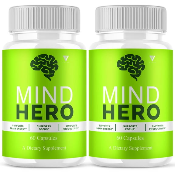 (2 Pack) Mind Hero Brain and Memory Supplement, MindHero Advanced Memory Support and Daily Focus (120 Capsules)