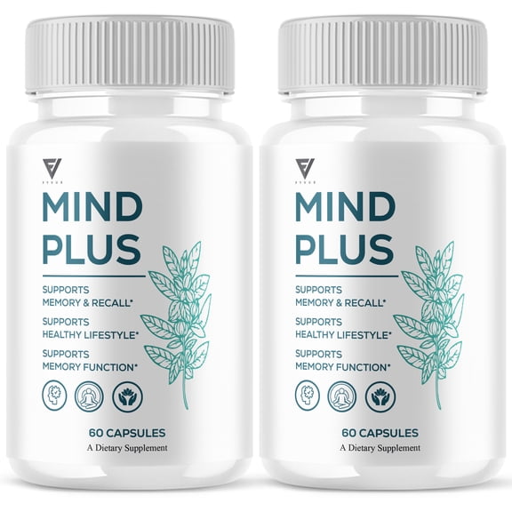 (2 Pack) Mind Plus Brain and Memory Support , MindPlus Supplement (120 Capsules)