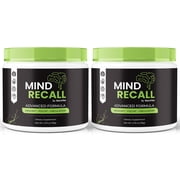 2 Pack Mind Recall   Daily Formula with a Natural Blend to Help Maintain Focus, Memory & Concentration | Clean, Gentle, Easy-to-Take Powder for Everyday Sharpness 60 Servings