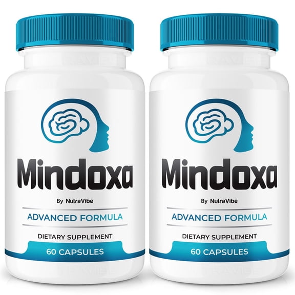 (2 Pack) Mindoxa Pills  Daily Formula with a Natural Blend to Help Maintain Focus, Memory & Concentration | Clean, Gentle, Easy-to-Swallow Capsules for Everyday Sharpness (120 Capsules)
