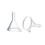 Zhouqiannn 2 Pack Mini Clear Funnel for Bottling Cosmetics Liquids and Oil Filling Small Funnel for Easy Transfer of Oils and Perfumes Metal Funnels Wide Mouth Funnel for Canning Water Funnel with