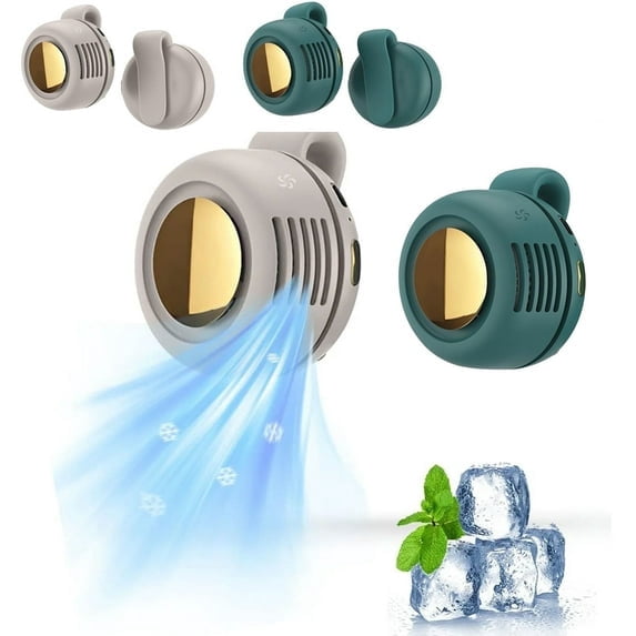 Mini Body Fan 2 Pack Mini Clip on Fan for Shirt & Waist, Portable Small Whirlwind ...