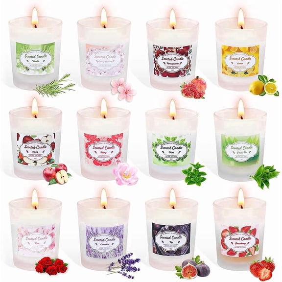 2 Pack Small Aromatherapy Candles Soy Wax Gifts Candles for Women for Birthday Home Fragrance, 30oz