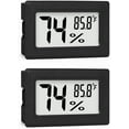 thumbnail image 1 of 2 Pack Mini Digital Hygrometer Indoor Outdoor Thermometer Hygrometer LCD Temperature Humidity Meter Gauge for Cigar Humidor, Guitar, Garden, 1 of 7