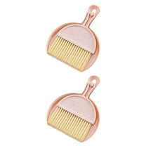 2 Pack Mini Dust Pan and Brush Set, Mini Hand Broom Dustpan Set for Table, Desk, Countertop, Keyboard, Cat, Dog and Other Pets
