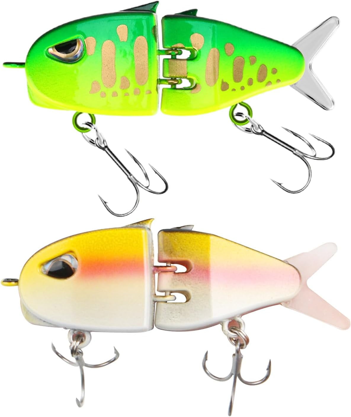 2 Pack Mini Glide Bait, Raptor Fishing Lure, Mini Swimbait, Glide